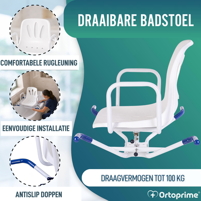 Draaibare 360º Comfort Badstoel