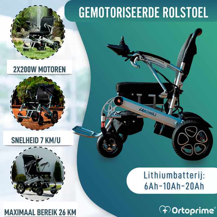 Elektrische Ultralichte Rolstoel met Lithiumbatterij