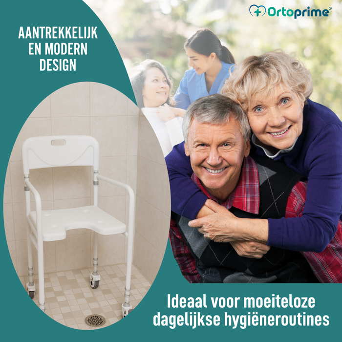 U-vormige Douchezit | Opklapbare Badstoel