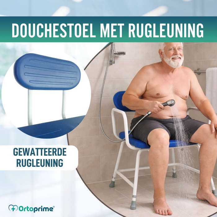 XXL Bariatrische Douchestoel met Rugleuning en Armsteunen