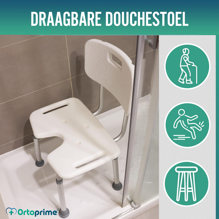 Verstelbare Douche Stoel voor Ouderen met U-vormige Zitting