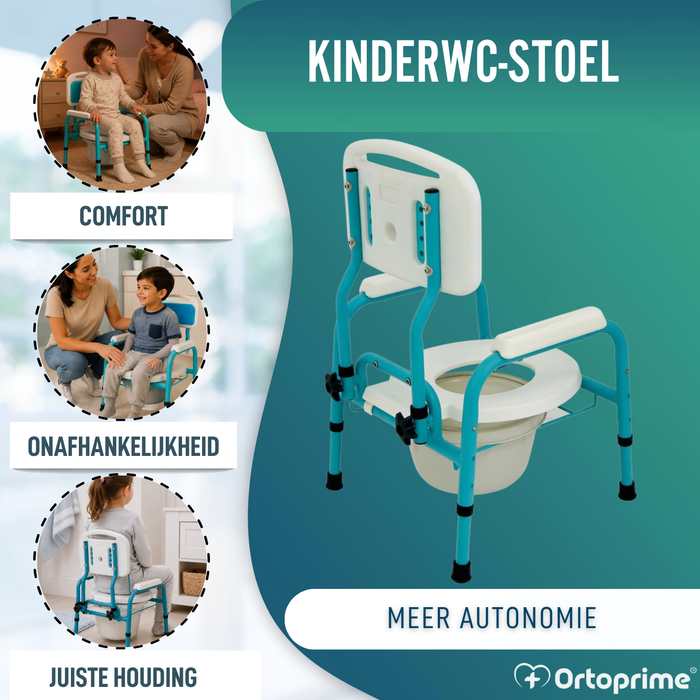 Kinder WC Stoel met Verkleiner | In Hoogte Verstelbaar