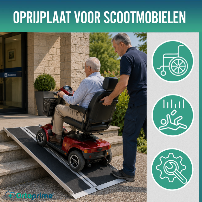 Oprijplaat voor Rolstoel Opvouwbare Drempelhulp Draagbaar