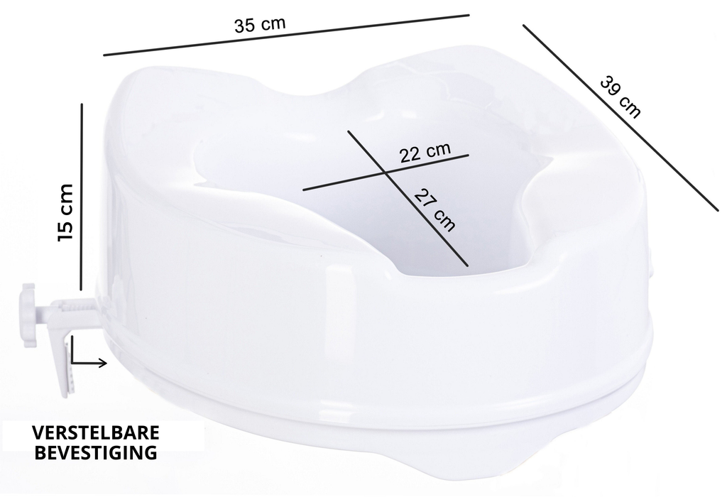 WC-verhoger met Deksel 15 cm | Universeel