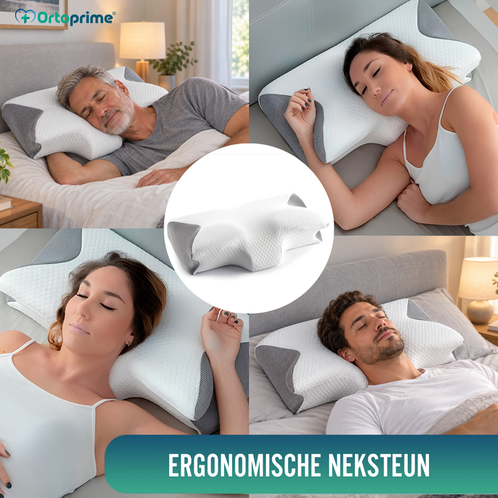 Ergonomisch Traagschuim Nekkussen met Contour