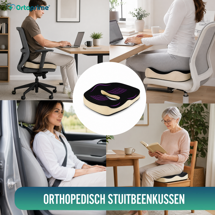 Ergonomisch Traagschuim Kussen met Coccyx Opening | Comfort