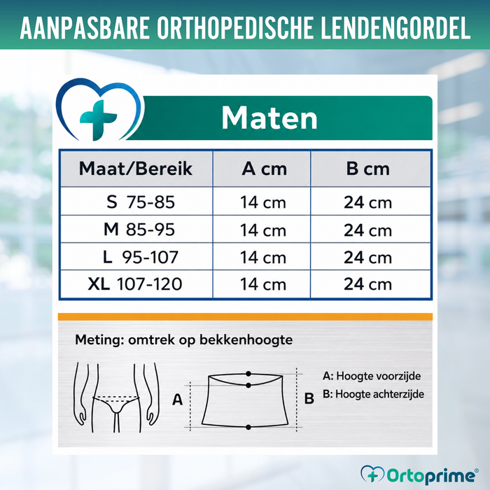 Lumbosacrale Werkbrace met Banden | Verstelbare Orthese
