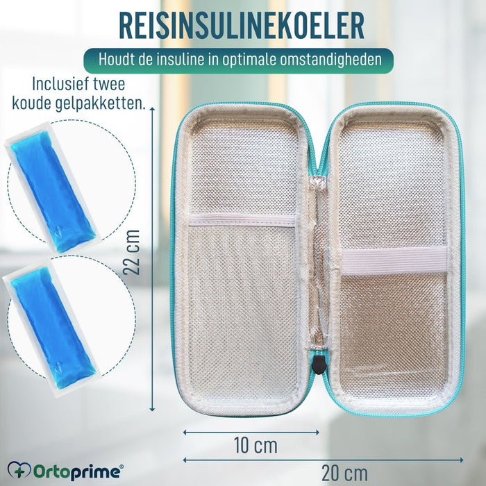 Isolerende Insuline Etui met 2 Koelelementen en Rits