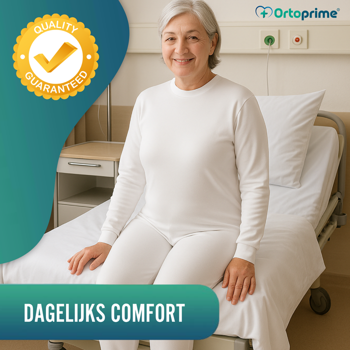 Lange Mouw Incontinentiepyjama | Unisex Dubbele Ritssluiting