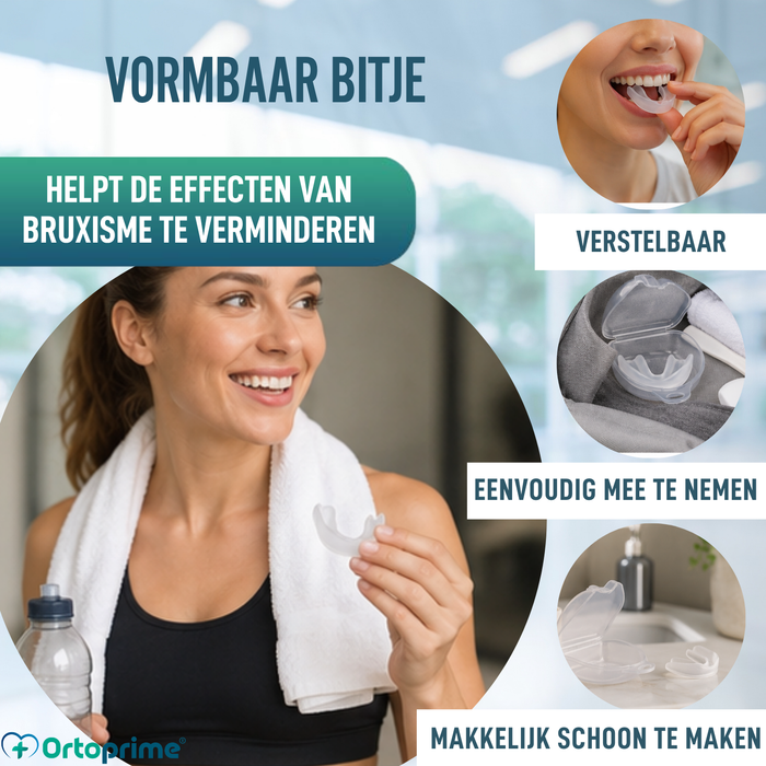 Bruxisme Mondbitje dat Op Maat Gemaakt en Herbruikbaar is | Met Etui