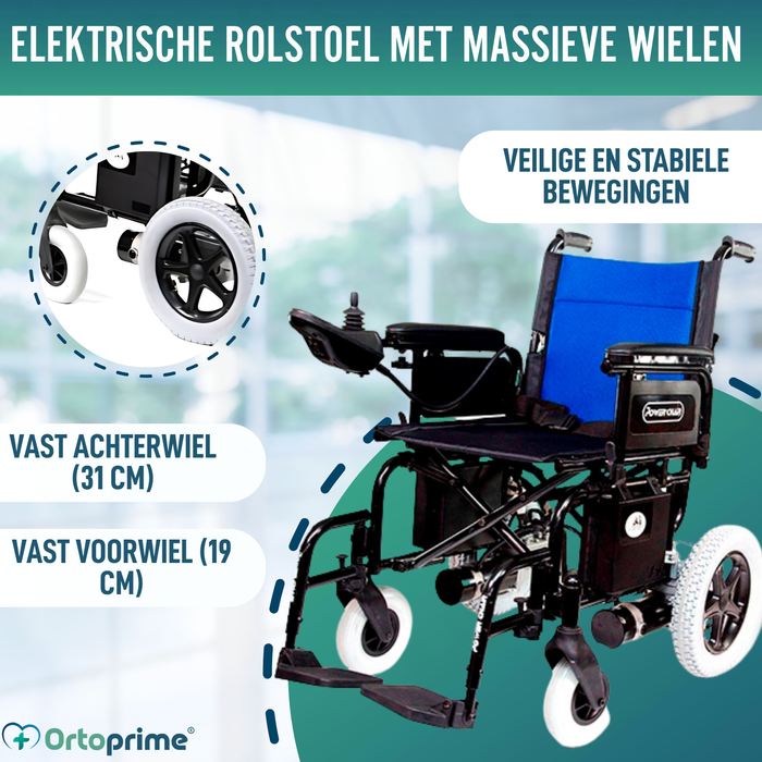 Elektrische rolstoel voor beperkte mobiliteit | Massieve wielen