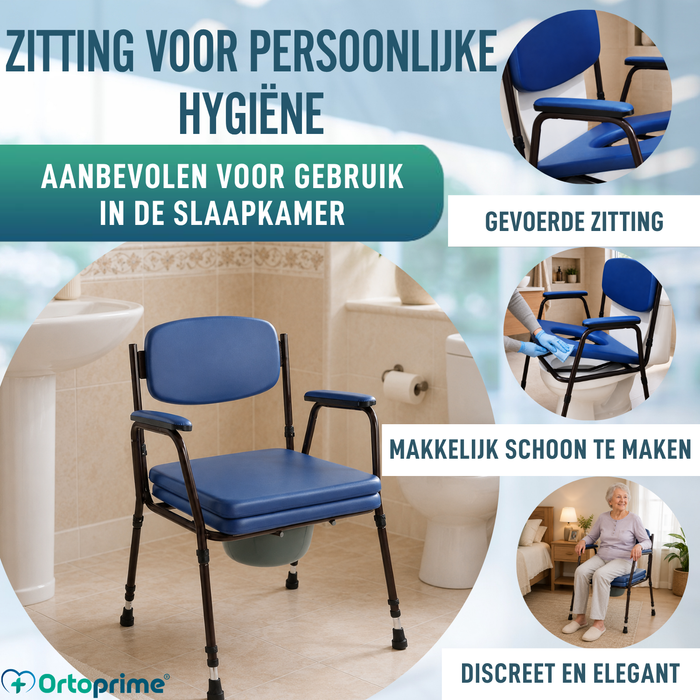Gewatteerde WC-stoel met Draagbaar Toilet