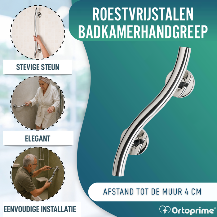Steunbeugel voor Bad in RVS | 35 cm
