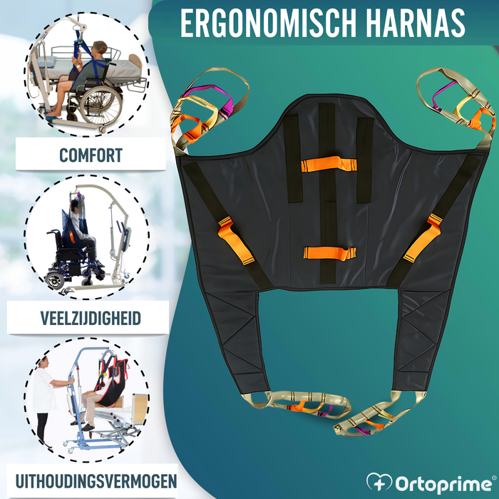 Orthopedisch Harnas met Hoofdsteun voor Transferkraan