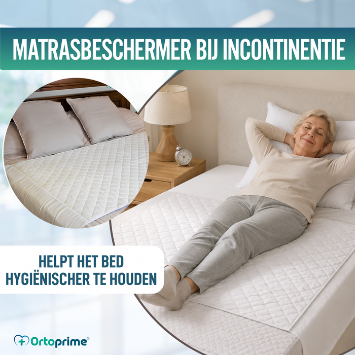 Wasbare Eco Absorberende Matrasbeschermer 90cm 3,15 Liter/m2