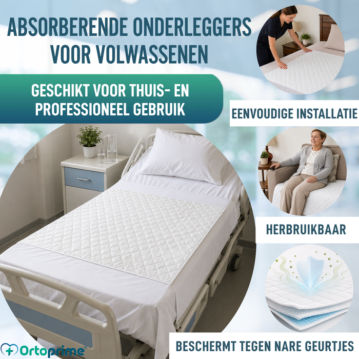 PACK 2 Absorberende Matrasbeschermers 135 cm 4,65 Liter/m2