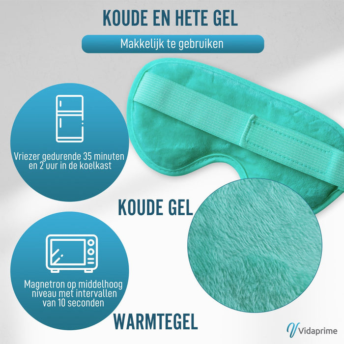 Oogmasker met Koude en Warme Gel en Verstelbare Band