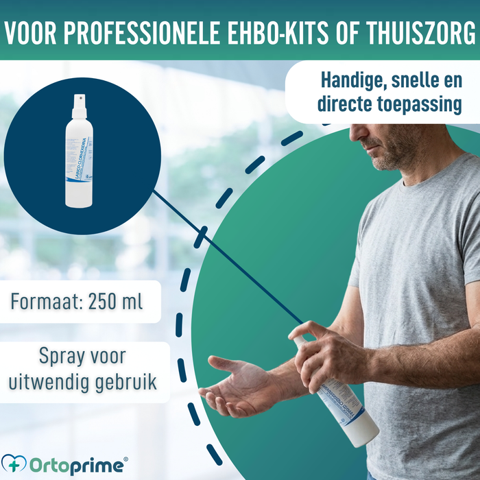 Chloorhexidine 2% Antiseptische Spray | Waterige 250 ml