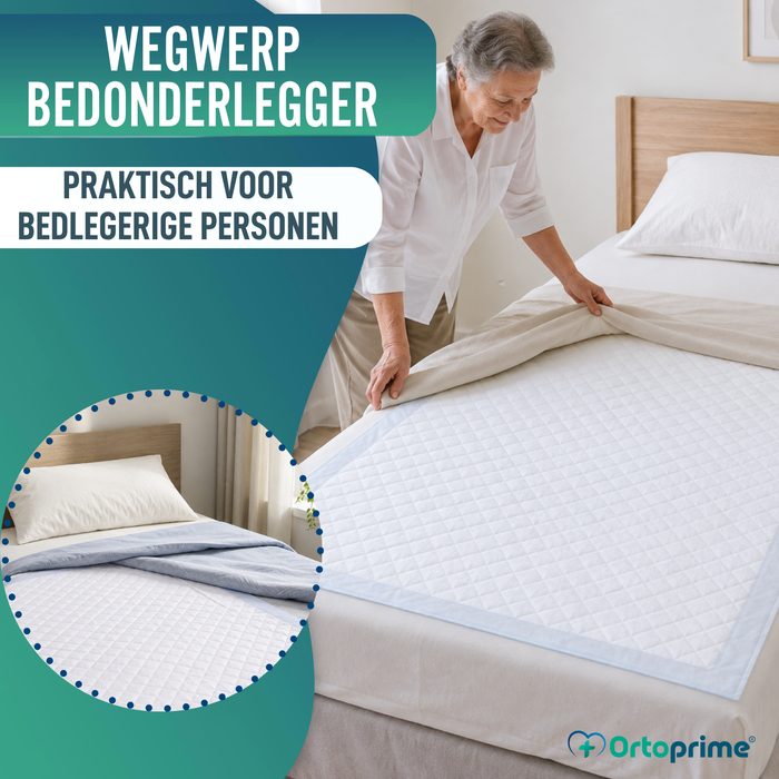 Wegwerp Super Absorberend Incontinentie Onderlegger met Vlies | 90x180 cm