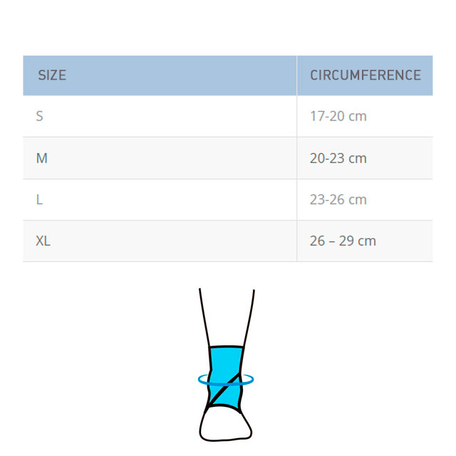 Enkelbrace voor verstuikingen met anatomische kussentjes | Verband 8