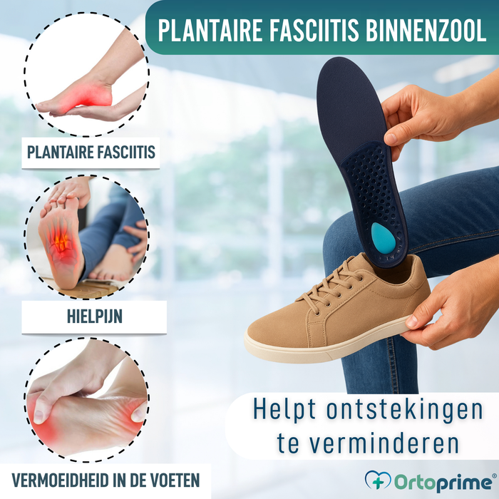 Orthopedische inlegzolen voor plantaire fasciitis | 3 maten