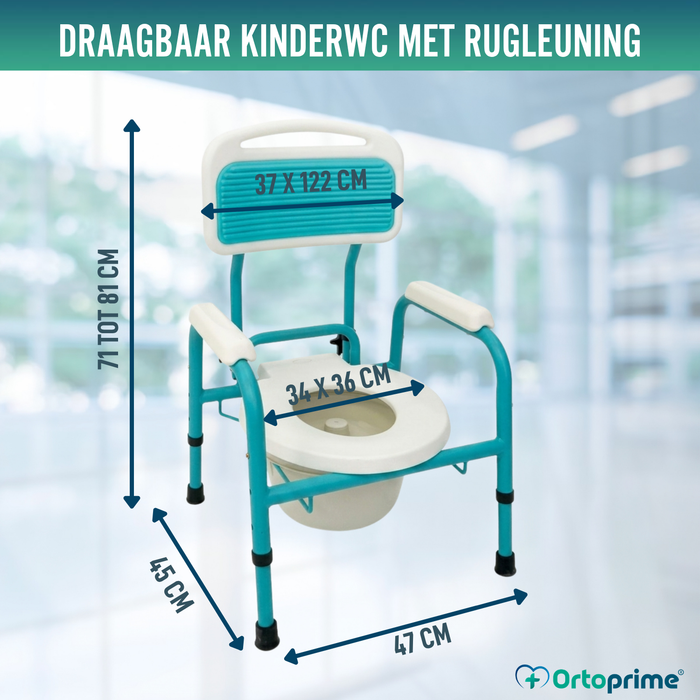 Kinder WC Stoel met Verkleiner | In Hoogte Verstelbaar