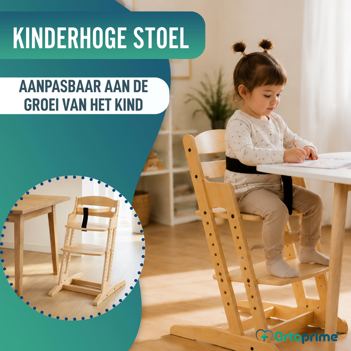 Evolutieve Kinderstoel van Hout | Verstelbare Hoogte