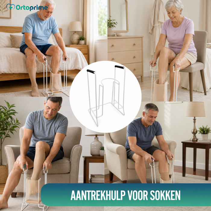 Schoenlepel voor Compressiekousen en Sokken | Met basis