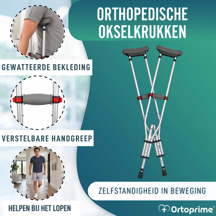 Aluminium Okselkrukken Verstelbaar | Set van 2