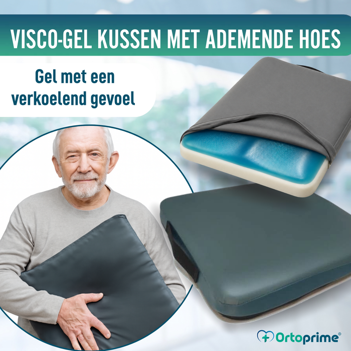 Antidecubitus Kussen Visco Gel Vierkant 85 kg/m3 | Waterdicht