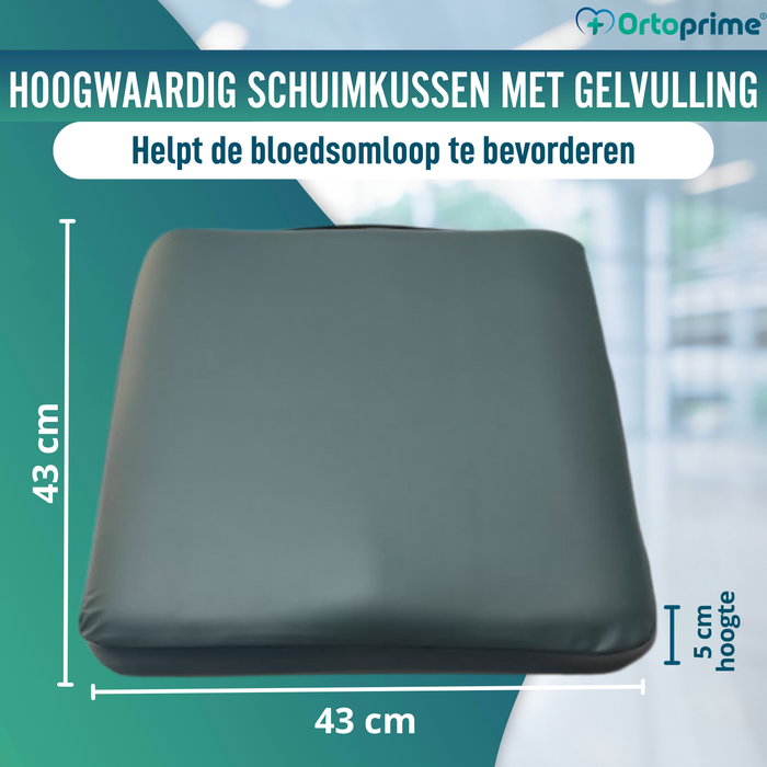 Antidecubitus Kussen Visco Gel Vierkant 85 kg/m3 | Waterdicht