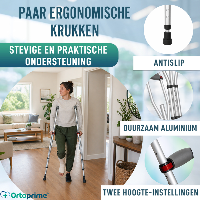 Aluminium Okselkrukken Verstelbaar | Set van 2