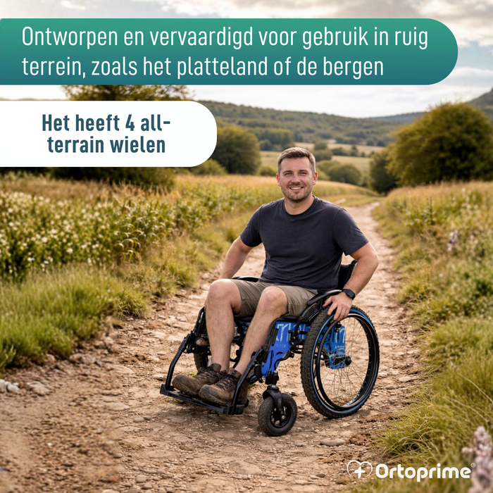 Lichte en Inklapbare 4x4 Rolstoel voor Buiten