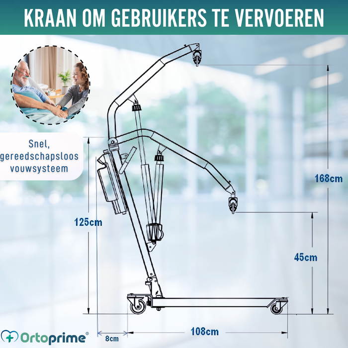 Orthopedische Lift met Harnas en Hoofdsteun Inbegrepen