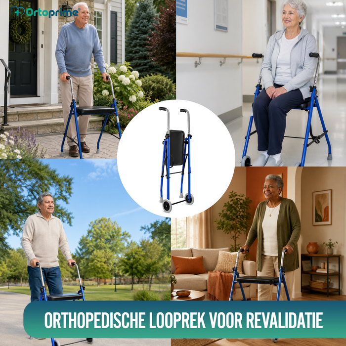 Rollator voor Ouderen 2 Wielen | Plooiende Rollators voor Volwassenen