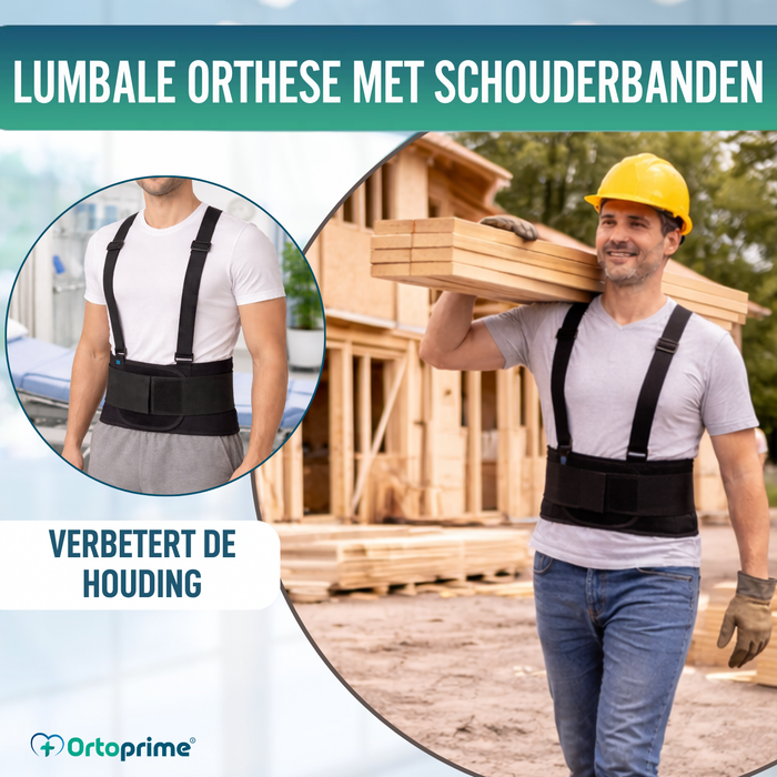 Lumbosacrale Werkbrace met Banden | Verstelbare Orthese