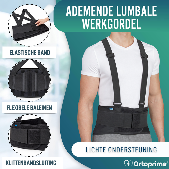 Lumbosacrale Werkbrace met Banden | Verstelbare Orthese