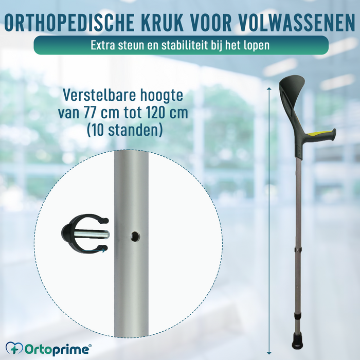 Loopkruk voor Volwassenen Orthopedisch Anatomisch Pistachegroen | 1 stuk