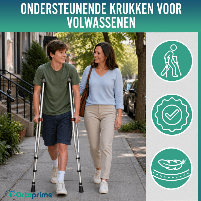 Aluminium Okselkrukken Verstelbaar | Set van 2