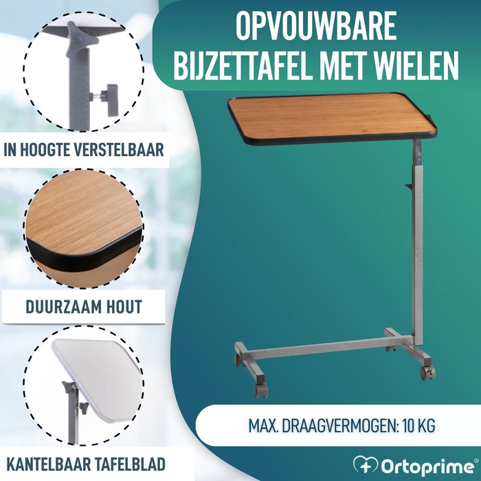 Bijzettafel met Wielen