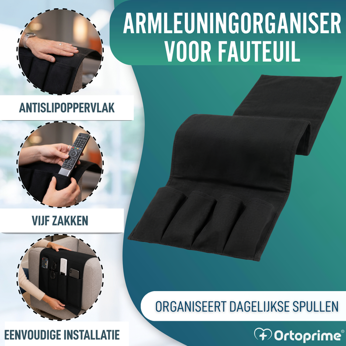 Armleuning Organizer 5 Vakken | Antislip