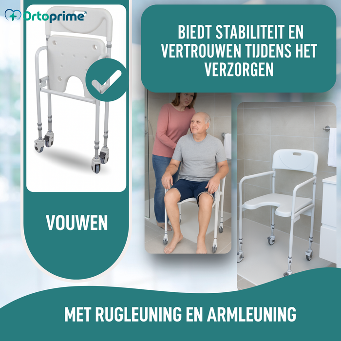 U-vormige Douchezit | Opklapbare Badstoel