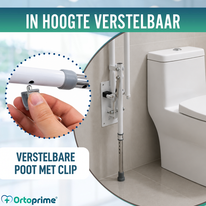 Opklapbare Badgreep met Verstelbare Steunpoot