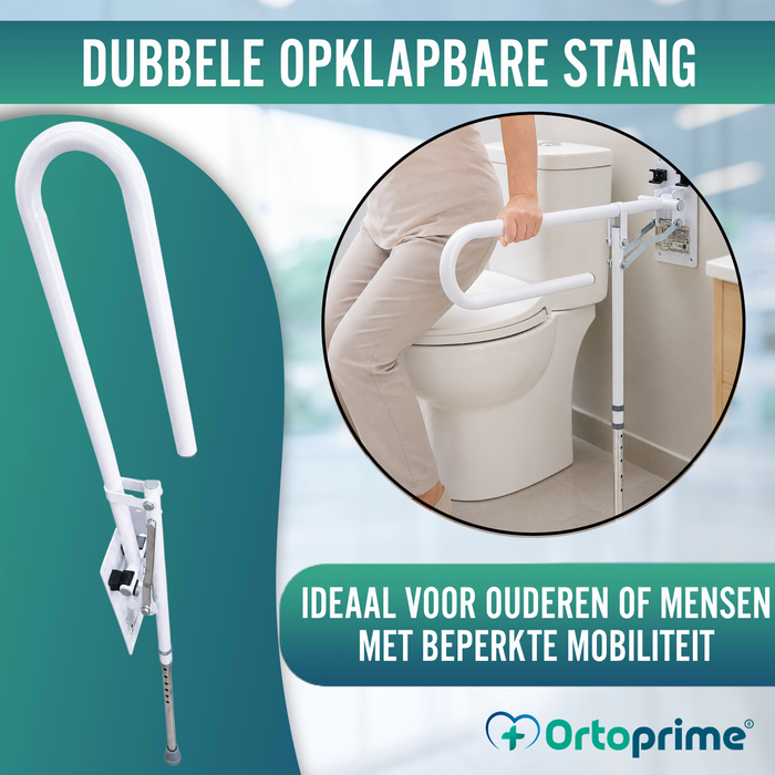 Opklapbare Badgreep met Verstelbare Steunpoot