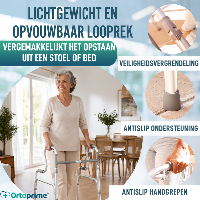 Rollator Volwassenen met Incorporator | Vouwbare Aluminium