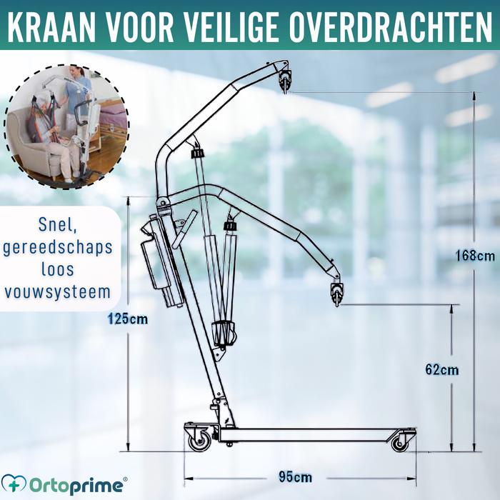 Patiëntheftoestel met Snel Verstelbaar Harnas Geïntegreerd