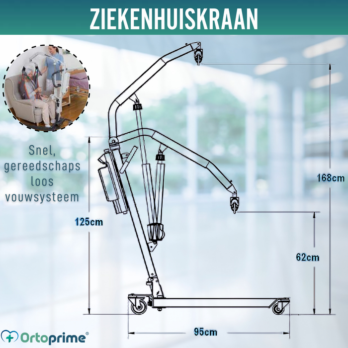 Elektrische Tillift voor Patiënten | Zonder Harnas