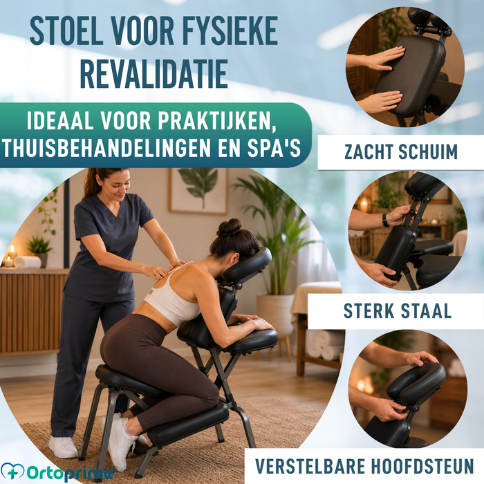 Inklapbare Massagestoel met Verstelbare Hoofdsteun