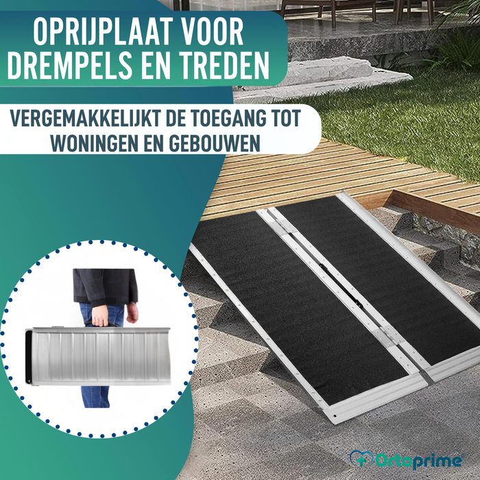 Oprijplaat voor Rolstoel Opvouwbare Drempelhulp Draagbaar