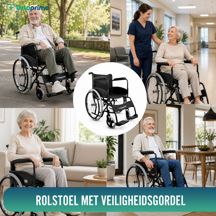 Rolstoel Opvouwbaar Zelfaandrijvend Veiligheidsgordel